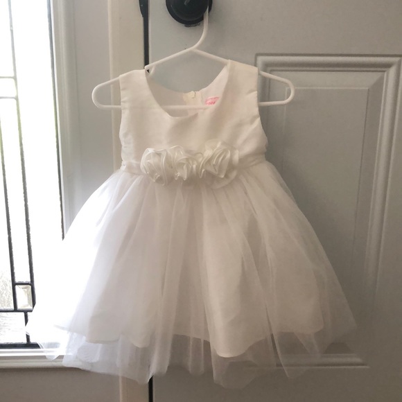 white flower girl dress 18 months